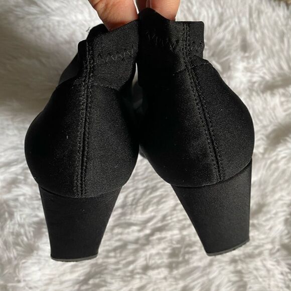 Bellini Boots Sock Pull On Booties Black Heeled Women’s Size 7W - Picture 7 of 15
